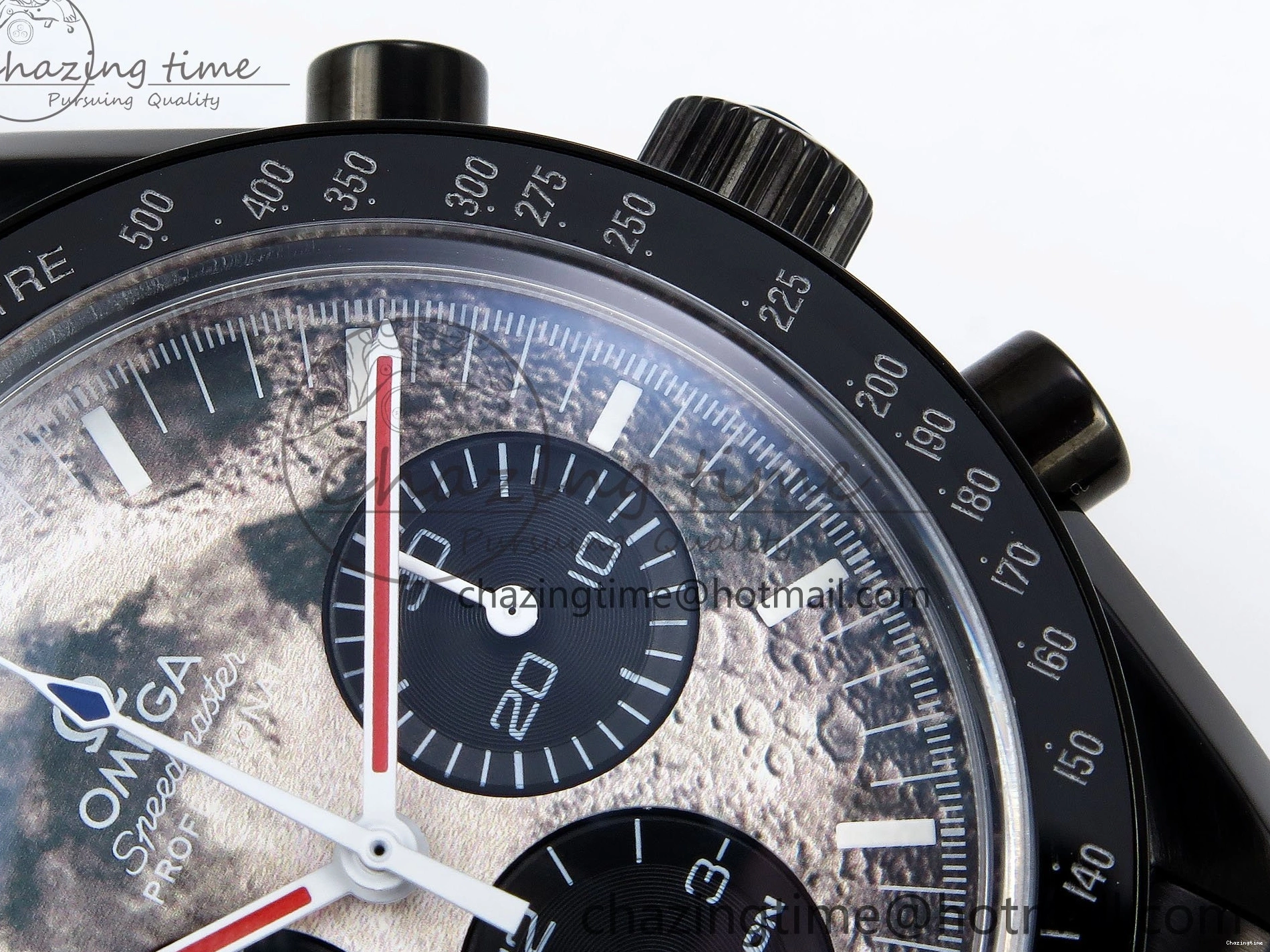 0128 Speedmaster Black Benom PVD Moon RMF Best Edition on PVD Bracelet Lemania HW WrinkleFree 7727